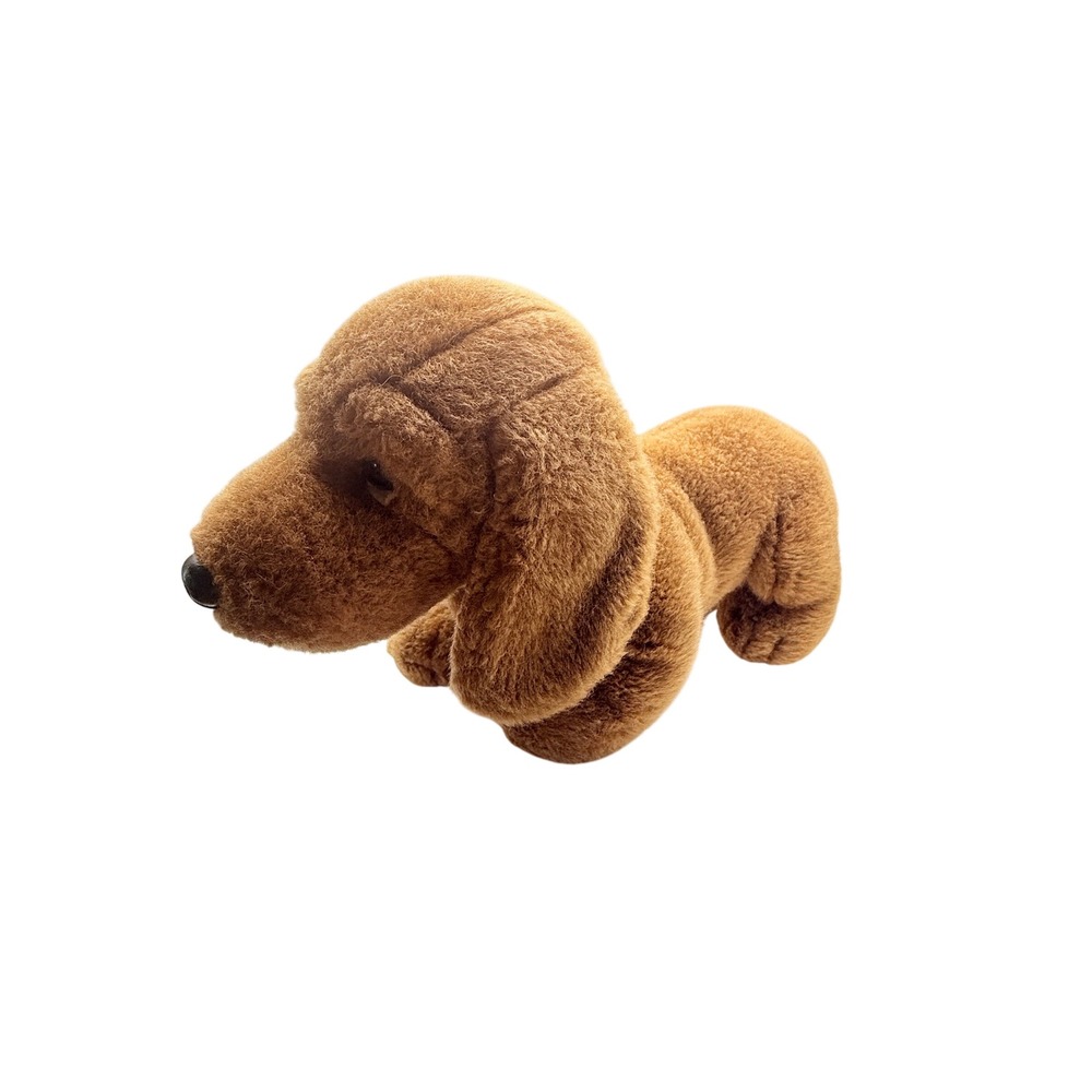 Russ Berrie Dachshund Plush Dog Small Brown Vintage 4334 Wiener Dog Puppy Toy